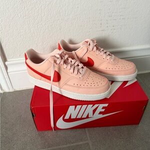 Nike Women's Peach and Red Sneakers